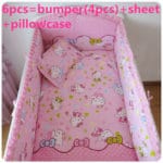 Hello Kitty 6 Piece Baby Bedding Nursery Crib Set - Image 2