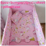 Hello Kitty 6 Piece Baby Bedding Nursery Crib Set - Image 2