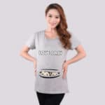 Quality maternity tops with baby peeking out cotton funny maternity shirts pregnancy t shirts for pregnant women tops summer - Image 5