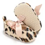 ROMIRUS Leopard Princess Baby Kids Girls Crib Babe Mary Jane Bow knot Shoes First Walkers For Infant Toddler Casual Ballet - Image 2