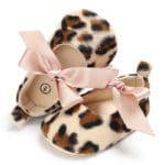 ROMIRUS Leopard Princess Baby Kids Girls Crib Babe Mary Jane Bow knot Shoes First Walkers For Infant Toddler Casual Ballet - Image 4