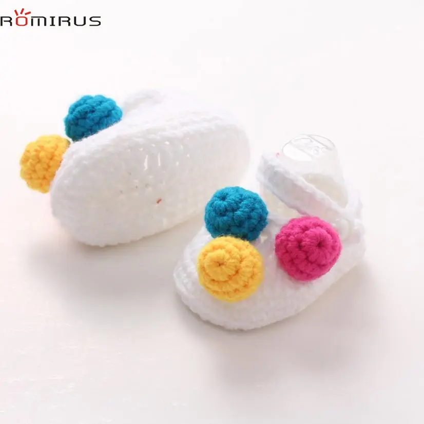 ROMIRUS Modern Baby Girl Shoes Soft Crochet Handmade Knit Shoes Infantil Moccasins Toddler Newborn Infant Crib H26 - Image 3