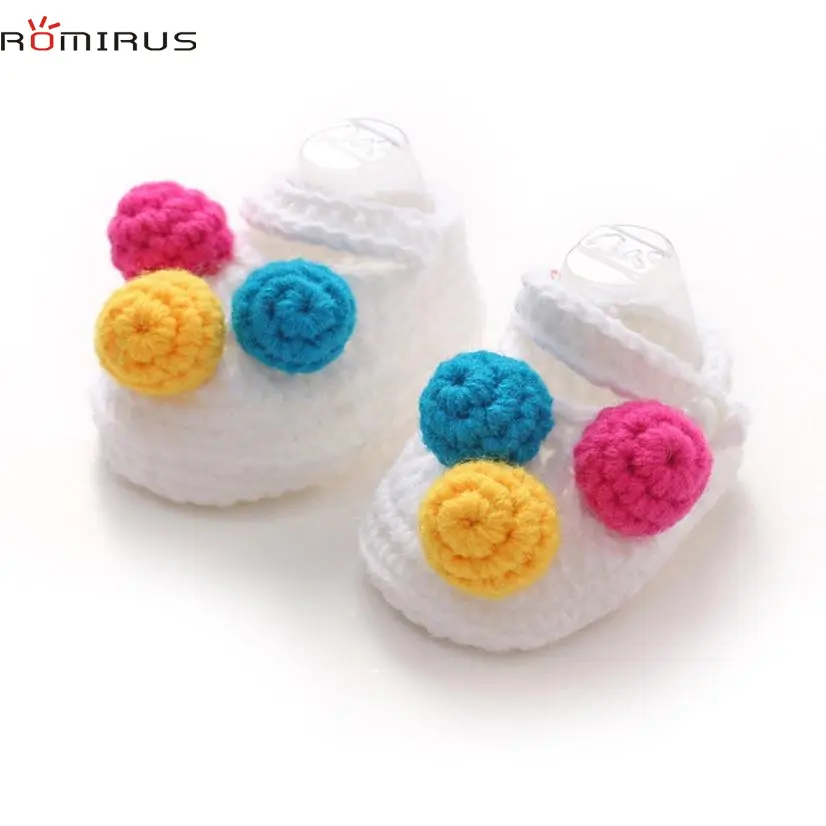 ROMIRUS Modern Baby Girl Shoes Soft Crochet Handmade Knit Shoes Infantil Moccasins Toddler Newborn Infant Crib H26 - Image 4