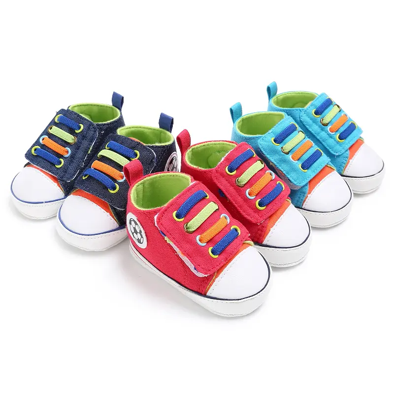 ROMIRUS Newborn Baby Boys Kids First Walkers Shoes Crib Bebe Children Spring Autumn Colorful Lace-Up Football Sports Sneakers - Image 2