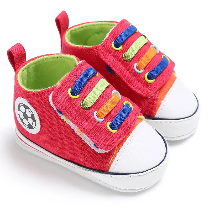 ROMIRUS Newborn Baby Boys Kids First Walkers Shoes Crib Bebe Children Spring Autumn Colorful Lace-Up Football Sports Sneakers - Image 3