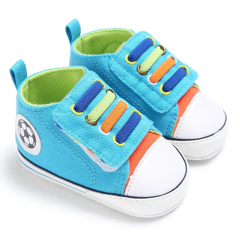 ROMIRUS Newborn Baby Boys Kids First Walkers Shoes Crib Bebe Children Spring Autumn Colorful Lace-Up Football Sports Sneakers - Image 4