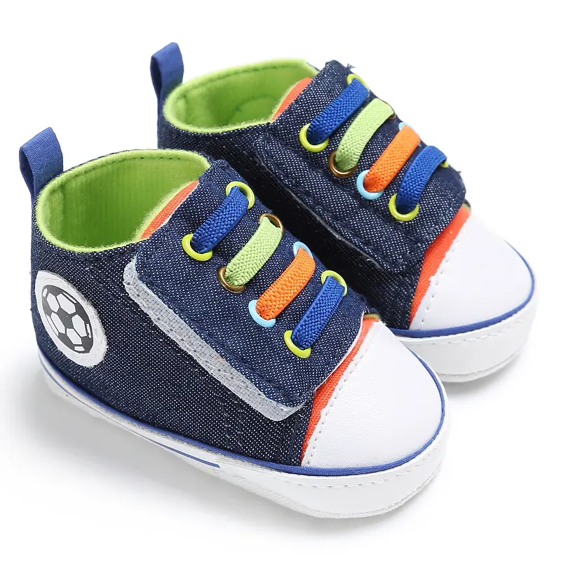 ROMIRUS Newborn Baby Boys Kids First Walkers Shoes Crib Bebe Children Spring Autumn Colorful Lace-Up Football Sports Sneakers - Image 5
