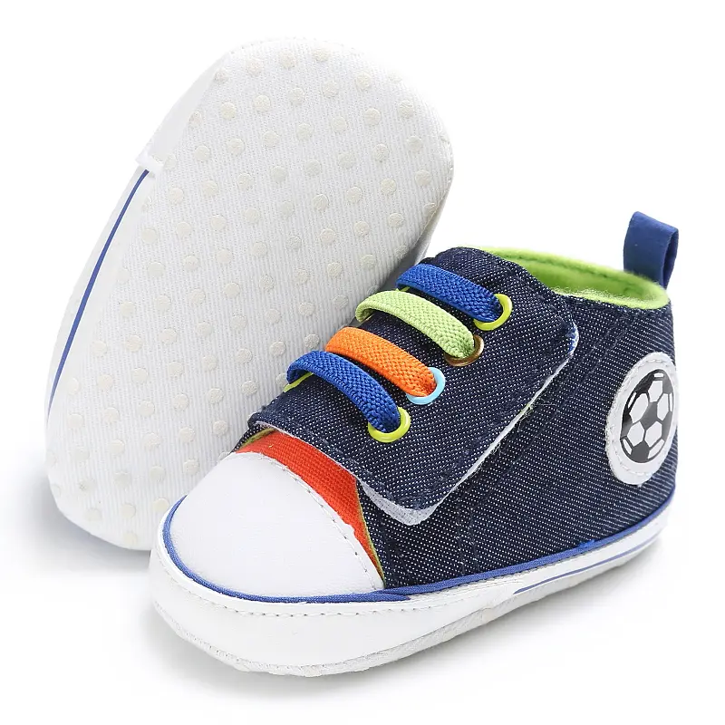 ROMIRUS Newborn Baby Boys Kids First Walkers Shoes Crib Bebe Children Spring Autumn Colorful Lace-Up Football Sports Sneakers - Image 6