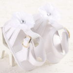 ROMIRUS Newborn Pram Crib Bebe Baby Girl Summer White Flower Infant Soft Sole Princess Shoes Girls First Walkers Shoes - Image 2