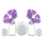 Real Bubee Convenient USB PP Double Electric Breast Pump With Milk Bottle BPA free Powerful Breast Pumps Baby Breast Feeding