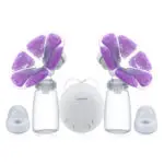 Real Bubee Convenient USB PP Double Electric Breast Pump With Milk Bottle BPA free Powerful Breast Pumps Baby Breast Feeding