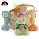 SHILOH Soft Plush Stuffed Toy Infants Baby Hand Toy Rattles High-Class Rattle Boy Girl Kid Infant Gift Newborn Toys Plush Doll