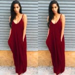 SMDPPWDBB Summer Maxi Maternity Dress Women V Neck Casual Shift Dresses Sexy Sleeveless Dress Suspender Sleeveless Beach Dress - Image 3