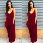 SMDPPWDBB Summer Maxi Maternity Dress Women V Neck Casual Shift Dresses Sexy Sleeveless Dress Suspender Sleeveless Beach Dress - Image 3
