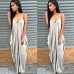 SMDPPWDBB Summer Maxi Maternity Dress Women V Neck Casual Shift Dresses Sexy Sleeveless Dress Suspender Sleeveless Beach Dress - Image 5