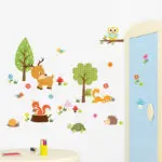 Safari Adventure Decorative Wall Art Stickers Crazy Jungle Animals Baby Nursery Wall Sticker Decals - Image 2