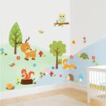 Safari Adventure Decorative Wall Art Stickers Crazy Jungle Animals Baby Nursery Wall Sticker Decals