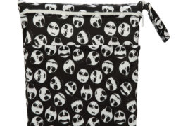 [Sigzagor]1 Wet Dry Bag,Diaper Bag Nappy Bag,Insert,Two Zippered Baby Waterproof, Reusable,Skull,Jack,Skeleton, 90 Designs