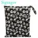 [Sigzagor]1 Wet Dry Bag,Diaper Bag Nappy Bag,Insert,Two Zippered Baby Waterproof, Reusable,Skull,Jack,Skeleton, 90 Designs