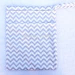 [Sigzagor]Wet Dry Bag, With Two Zippered Baby Diaper Bag, Nappy  Bag, Waterproof, Reusable,Washable Grey Gray Chevron Zigzag - Image 2