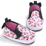 Slip-On Infant Shoes Soft Bottom Baby Toddler Girls Cartoon Shoes Crib Bow Newborn Casual First Walker Slippers Zapatos Bebe