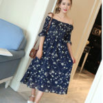 Stretch High Waist Maternity Dress Elegant Printed Chiffon Clothes for Pregnant Women Summer Beach Pregnancy Clothing