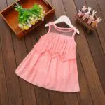 Summer Baby Girls Flower Sleeveless Mesh Ruffles Party Dress Kids Princess Sundress vestidos roupas de bebe - Image 5