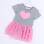 Summer Cotton TUTU Blend Baby Dress Puffy Tutu Dress Love Print Short Sleeve Dress Baby Dress - Image 2