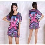 Summer Ice Silk Sexy  Maternity Dresses  For Pregnant Women Clothing O-neck Butterfly Sleeve Slim Pregnancy Dress Wear B0191 - Image 4