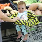 Supermarket Shopping Cart Cover Baby Seat Cover Waterproof Bee Nylon Striped Cartoon Baby Safety Seats for Shopping outdoor