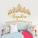 T07033 Eco-friendly Baby Girl Crown Wall Sticker Custom  Name Decals  Wall Sticker  Kids Room Girls Bedroom Wall Art Decoration - Image 2