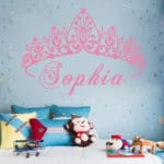 T07033 Eco-friendly Baby Girl Crown Wall Sticker Custom  Name Decals  Wall Sticker  Kids Room Girls Bedroom Wall Art Decoration - Image 5