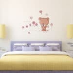 TIE LER New Cute Pink Bear Nursery Girl Baby Kids Art Decal Wall Sticker Bedroom Stickers Home Decor - Image 3