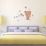 TIE LER New Cute Pink Bear Nursery Girl Baby Kids Art Decal Wall Sticker Bedroom Stickers Home Decor - Image 3