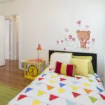 TIE LER New Cute Pink Bear Nursery Girl Baby Kids Art Decal Wall Sticker Bedroom Stickers Home Decor - Image 4