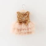 Toddler Girl Baptism Dress Christmas Costume Gold Sequins Baby Girl 1 Year Birthday Dress Kids Party Wear Tutu Dresses For Girls