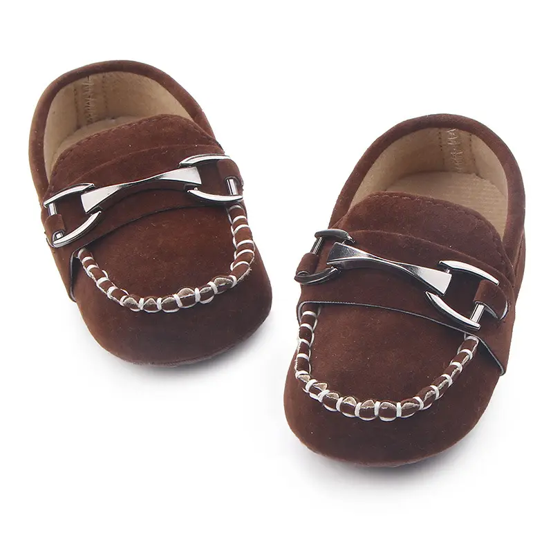 TongYouYuan Newborn Baby Boys Kids Shoes Crib Bebe Infant Toddler Classic Fashion Metal Buckle First Walkers Loafers - Image 3