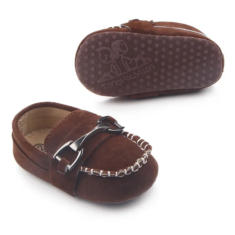 TongYouYuan Newborn Baby Boys Kids Shoes Crib Bebe Infant Toddler Classic Fashion Metal Buckle First Walkers Loafers - Image 4