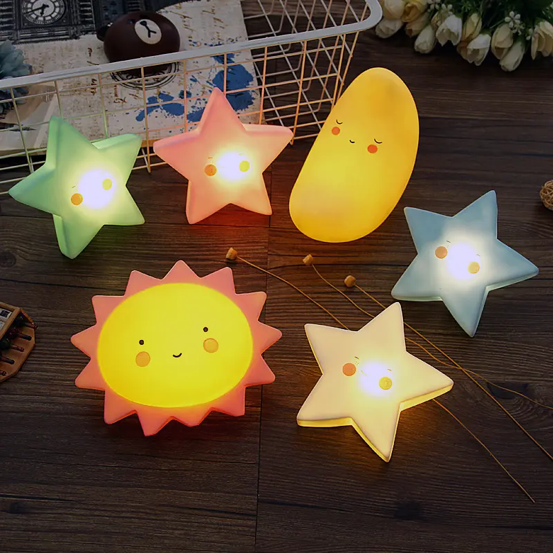 Unicorn Cloud Smile Face LED Table Night Light Star Moon Sun 3D Desk Lamp Novelty Kids Bedroom Nursery Toy Home Party Decoration - Image 3
