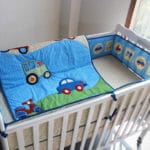 Blue Tranportation 3 Piece baby Crib Nursery Set - Image 6