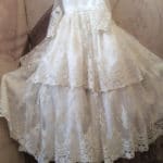 Vintage White Baby Girls Christening Gown Lace Beads Baptism Dress With Bonnet 2017 Custom High Quality - Image 2