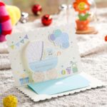 WISHMADE Baby Boy Christening Celebrate Invitation Cards Baby Shower Party Invitation Cards Birthday Cards CW5302