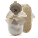 WONBO Solid Baby Shoes Crib Bebe Classic Casual Infant Toddler Newborn Mary Jane Big Bow Christening Baptism Dance Ball Shoe - Image 4