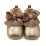 WONBO Solid Baby Shoes Crib Bebe Classic Casual Infant Toddler Newborn Mary Jane Big Bow Christening Baptism Dance Ball Shoe - Image 6