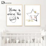 Wall Art Canvas Painting Posters and Prints Cartoon Tiger Star Simple Nursery Decorative Picture Baby Living Room Decoration - Image 2