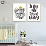 Wall Art Canvas Painting Posters and Prints Cartoon Tiger Star Simple Nursery Decorative Picture Baby Living Room Decoration - Image 3