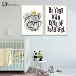Wall Art Canvas Painting Posters and Prints Cartoon Tiger Star Simple Nursery Decorative Picture Baby Living Room Decoration - Image 3