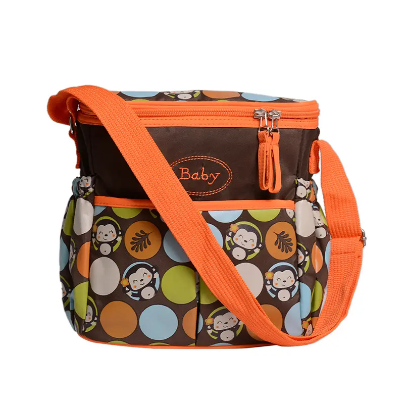 Waterproof Baby Backpack Maternity Mummy Mother Stroller Diaper Bag One-shoulder Floral Nylon Travel Nappy Bags - Image 3