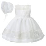 White Color Newest Birthday Baby Girls Dresses Christening Gowns Infant Newborn Babies Baptism Embroidered Princess Dresses - Image 2