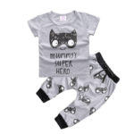 Wholesale Baby Boy Summer Clothing Cotton Fashion 2PCS Suit Lion Batman Newborn Clothing Set Baby Gift Infant Clothing Bebe Suit - Image 3